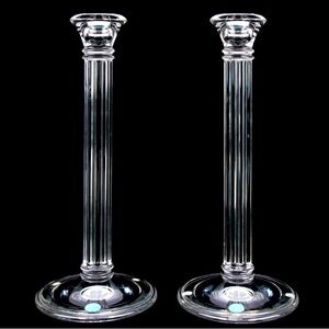 Brand New TIFFANY CRYSTAL CANDLESTICKS